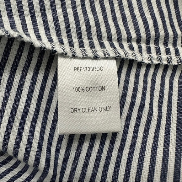 Parker Emmanuelle Smocked Striped Top Blue And White Top Size XS NEW WITH TAGS - Picture 7 of 9